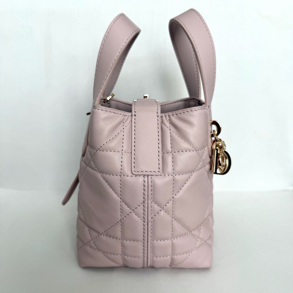 Dior Powder Pink Vertical Toujours Macrocannage Mini Tote Bag Designer - Picture 4 of 13